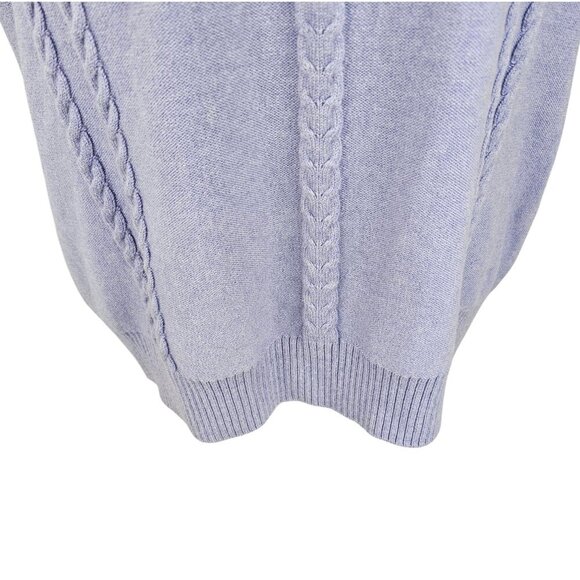 Sunday Best Aritzia Winston Light Purple Pastel Sweater Vest Cable Knit Sz M - Picture 3 of 9